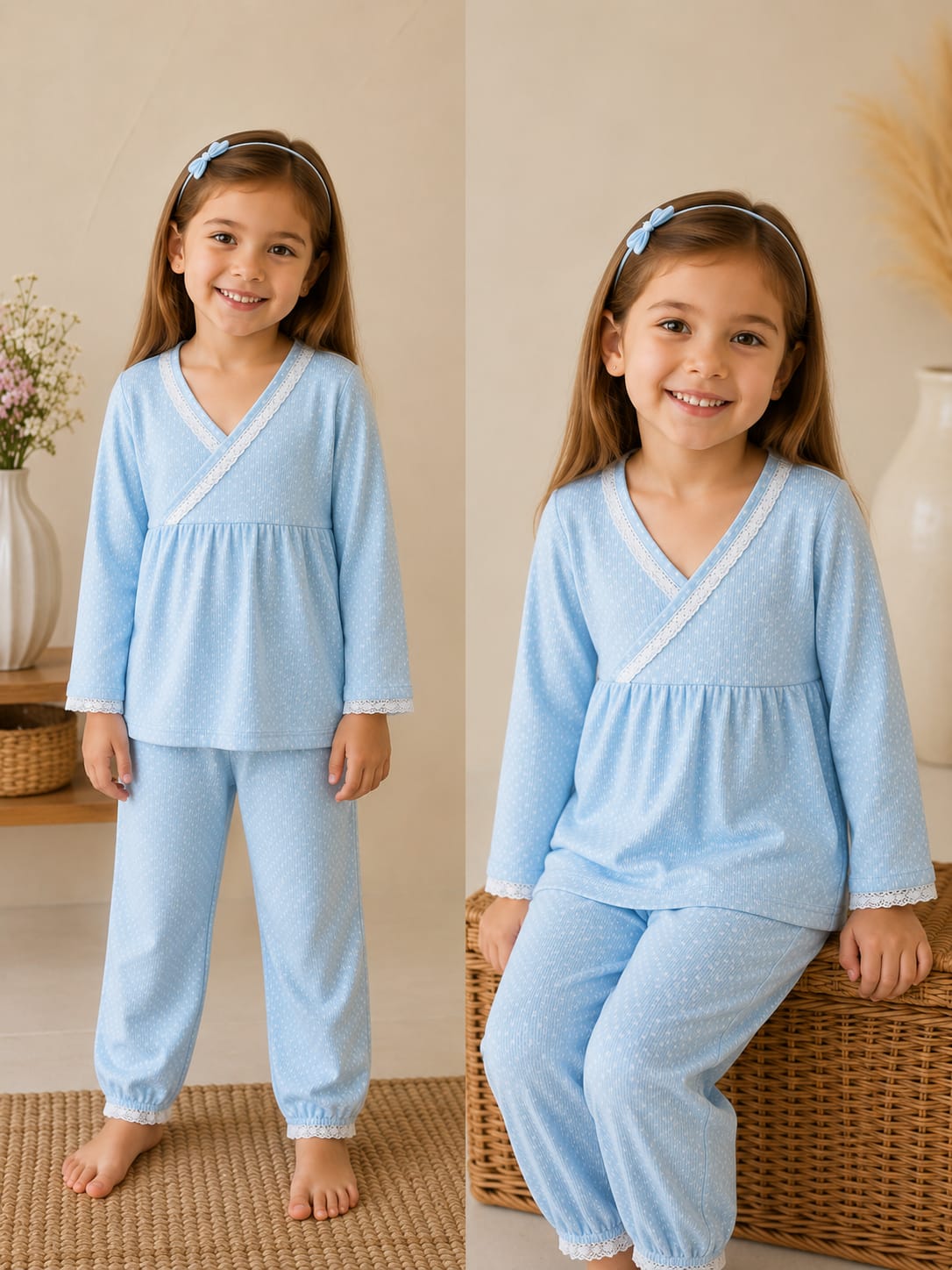 Pijama Niña Media Estación