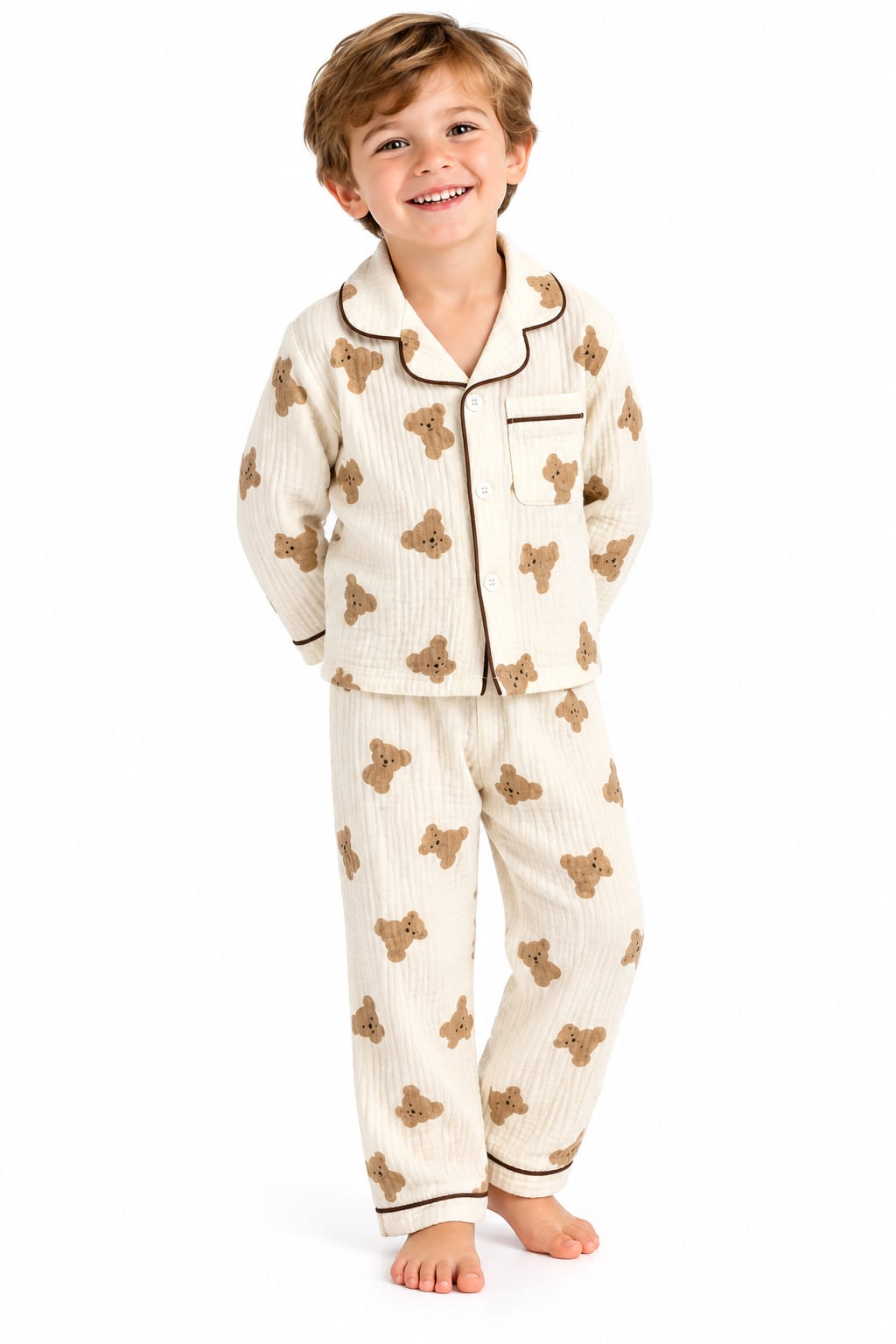 Conjunto Pijama Muselina estampado Niño