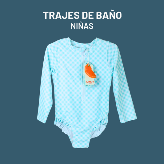 TRAJE DE BAÑO "NIÑAS" CON MANGAS - ON SALE!