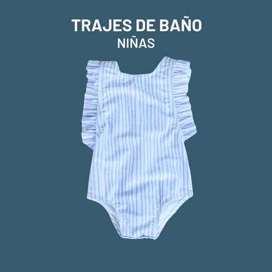 TRAJE DE BAÑO "NIÑAS" CON BRETELES - ON SALE!