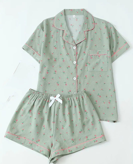CONJUNTO PIJAMAS CASACA Y SHORT