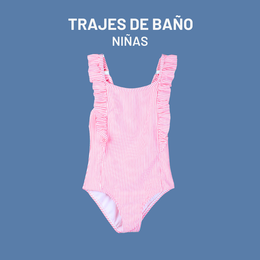 TRAJE DE BAÑO "NIÑAS" CON BRETELES - ON SALE!