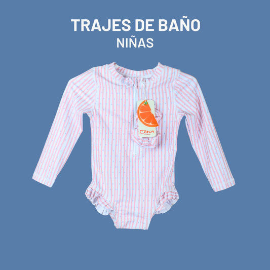 TRAJE DE BAÑO "BEBAS & NIÑAS" EN MANGA LARGA - ON SALE!