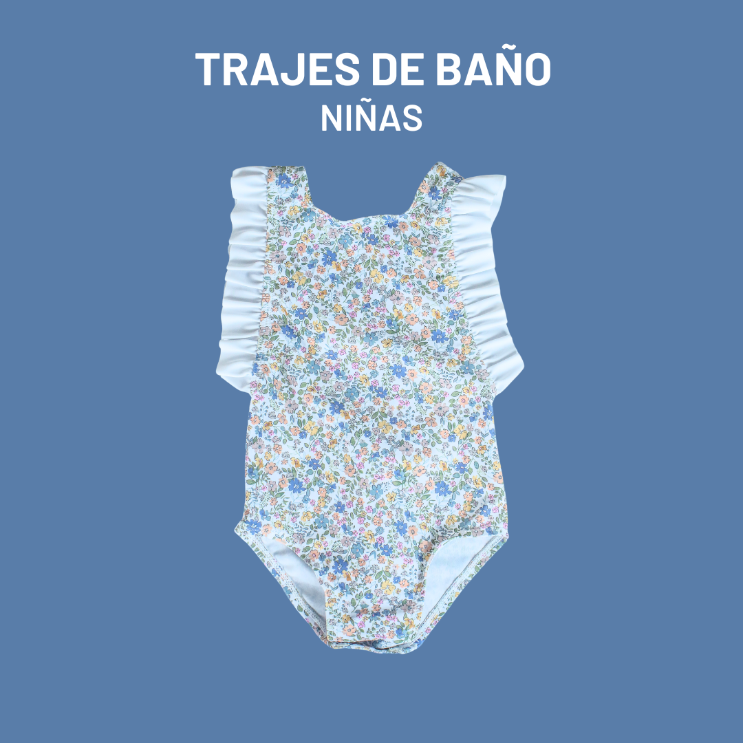 TRAJE DE BAÑO "BEBAS & NIÑAS" CON BRETELES - ON SALE!