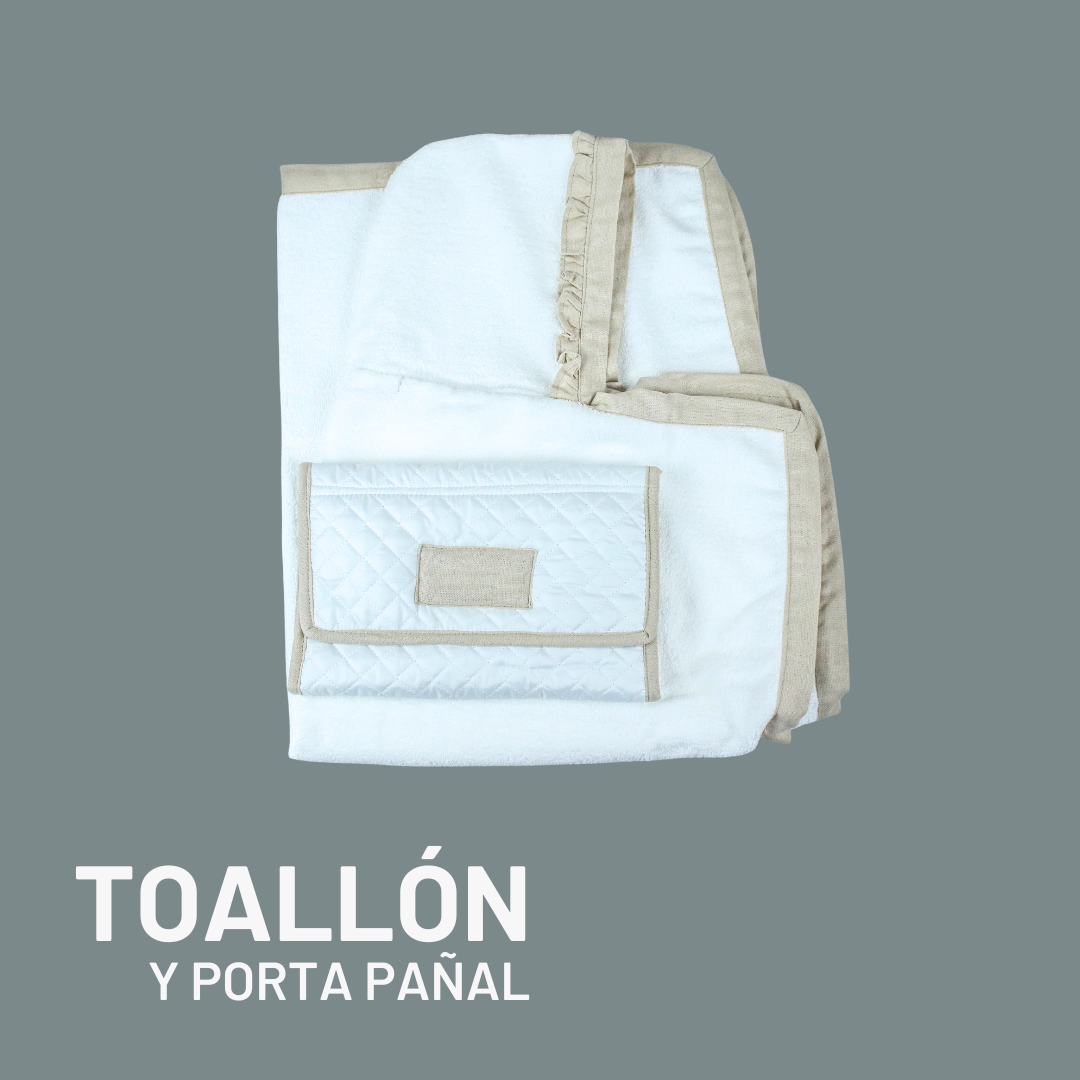 SET DE TOALLÓN & PORTA PAÑAL!