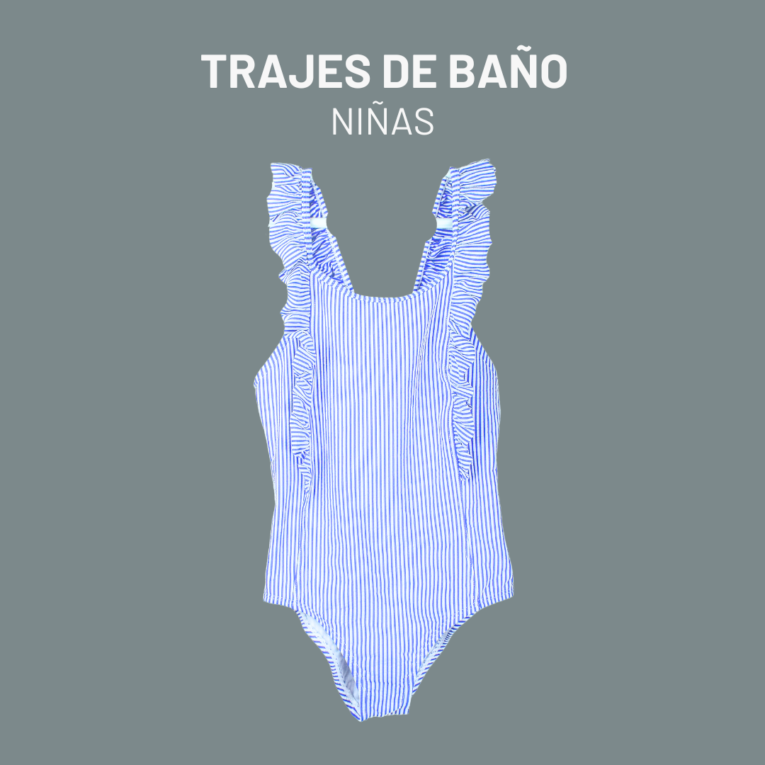 TRAJE DE BAÑO "NIÑAS" CON BRETELES - ON SALE!