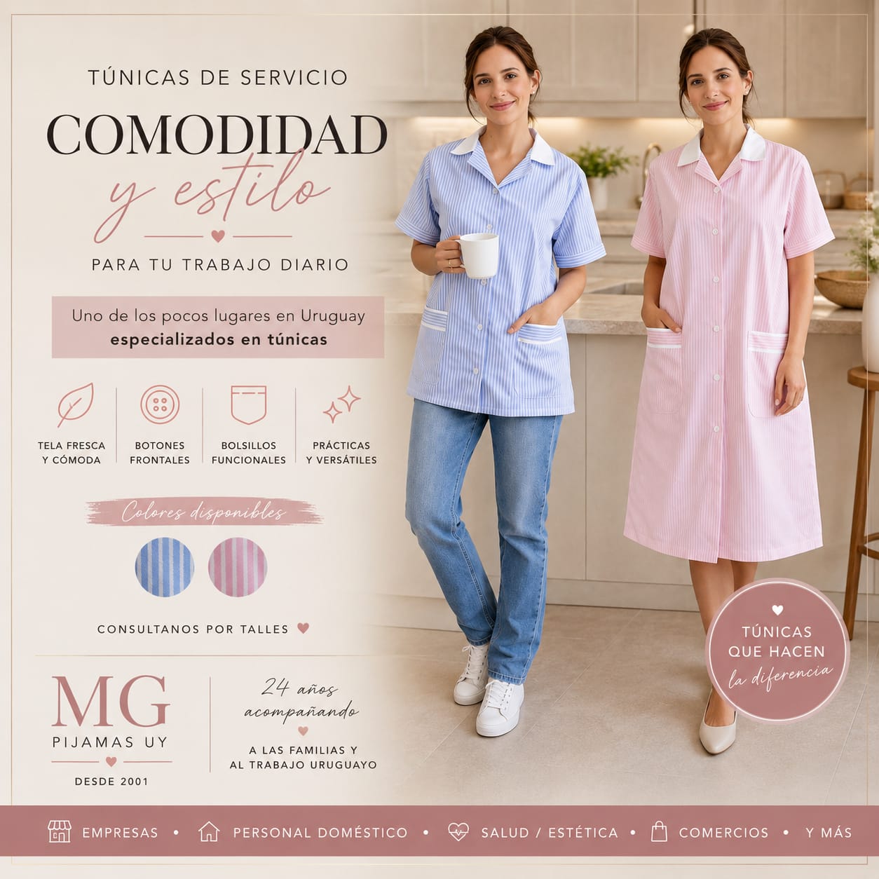 Tunicas De Trabajo Uniformes Casacas
