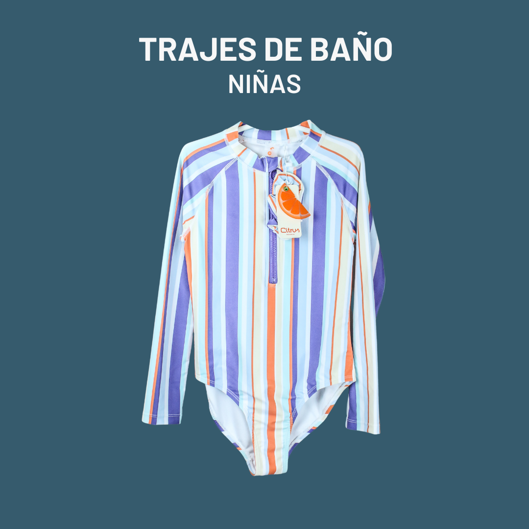 TRAJE DE BAÑO "NIÑAS" MANGA LARGA - "ON SALE"!