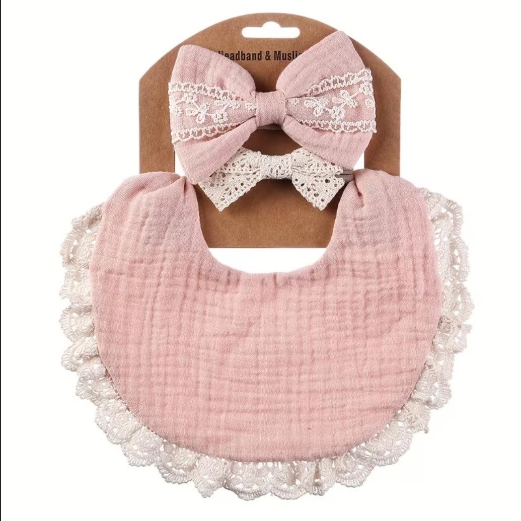 SET BABERO Y VINCHA Muselina