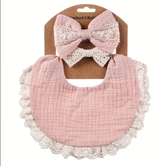 SET BABERO Y VINCHA Muselina