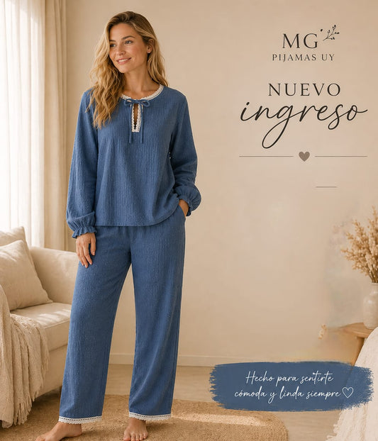 Conjunto Pijama Mujer Muselina trama Plumetti