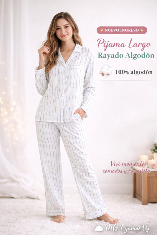 Conjunto Pijama Largo SOFT BLUE