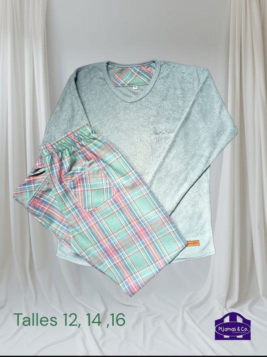 PIJAMA TEENS VERDE WHASH