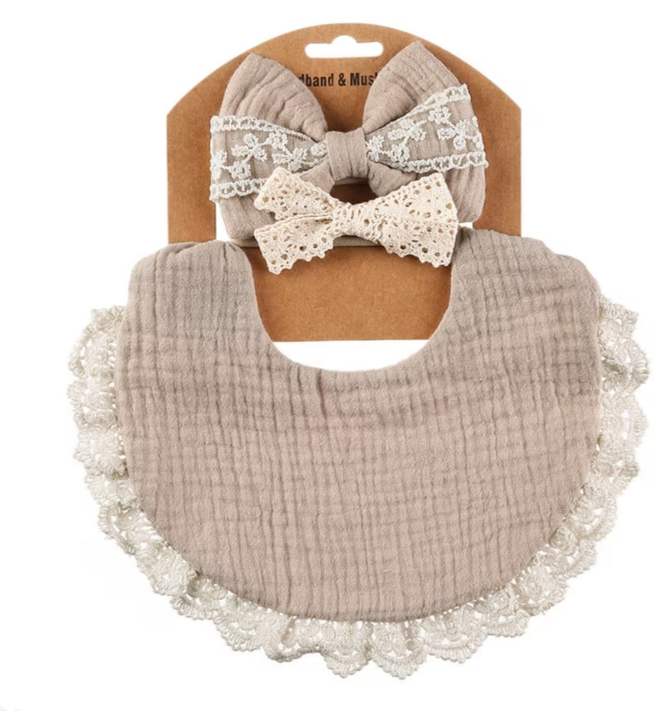 SET BABERO Y VINCHA Muselina