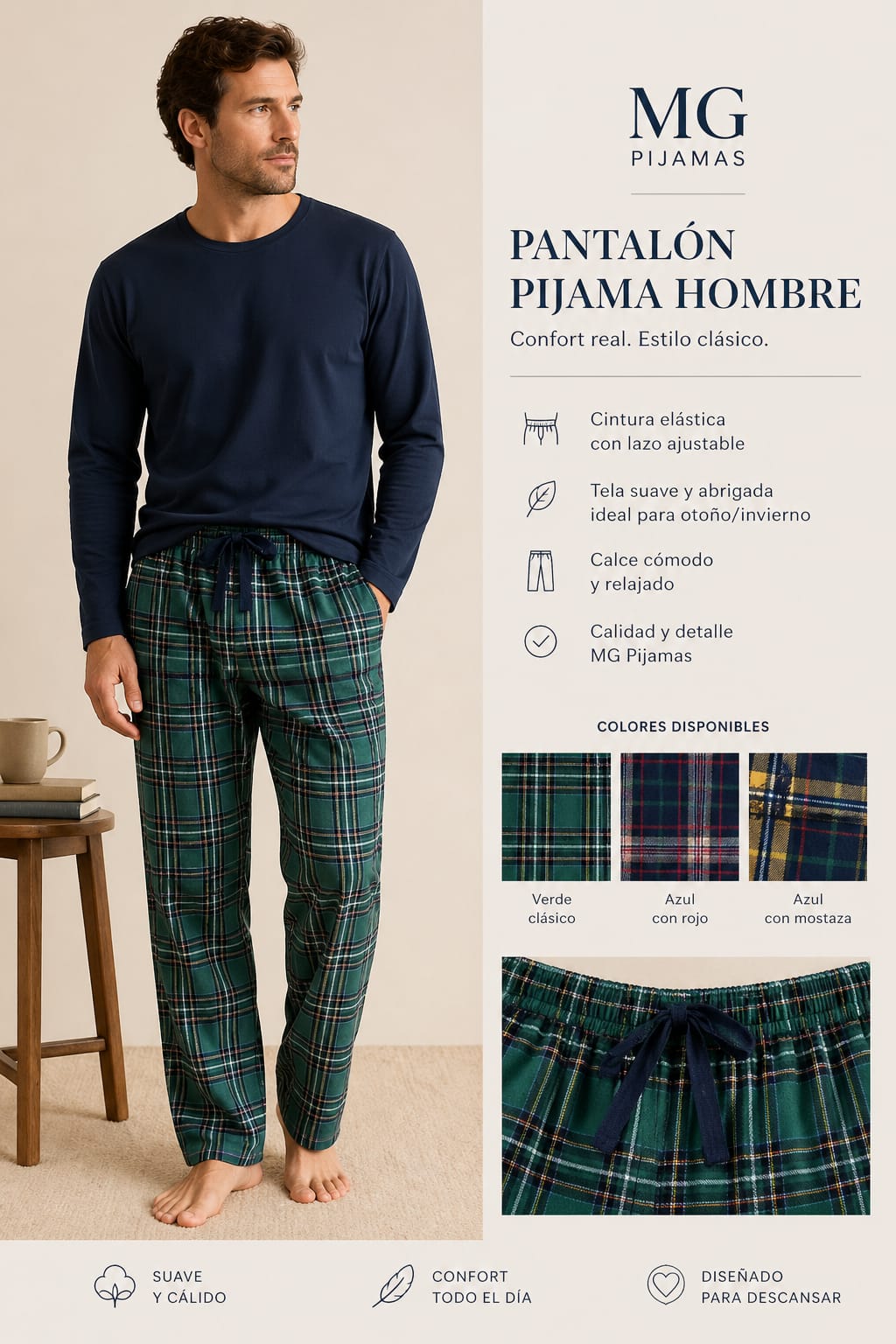 Pantalón escocés Hombre VIYELA