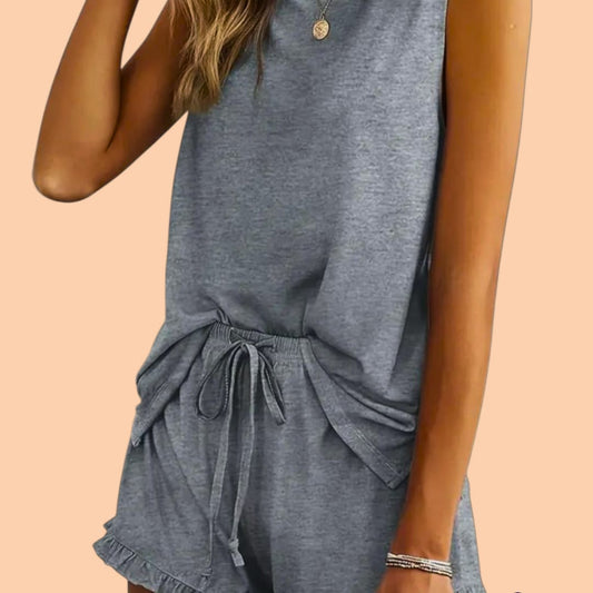 PIJAMA VERANO DAMA GRIS